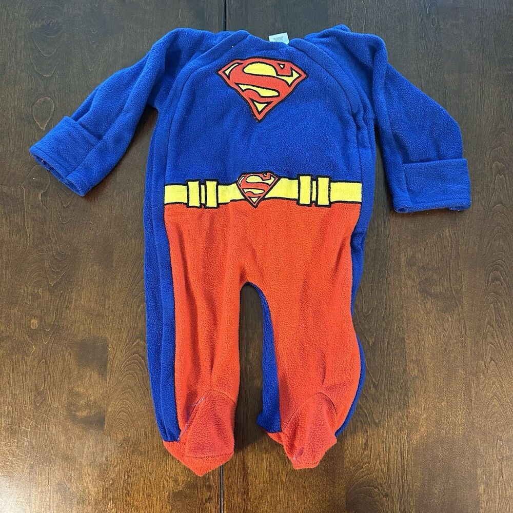 DC Comics SUPERMAN Sleeper 3/6 Month Costume One Peice